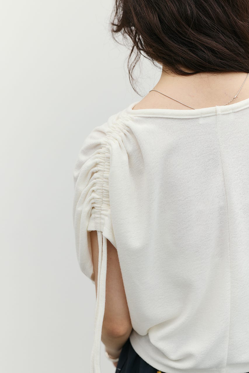 ショルダードレープトップ WHT FREE