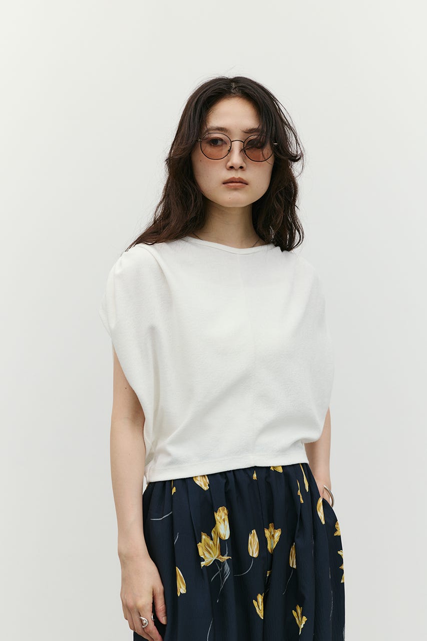 ショルダードレープトップ WHT FREE