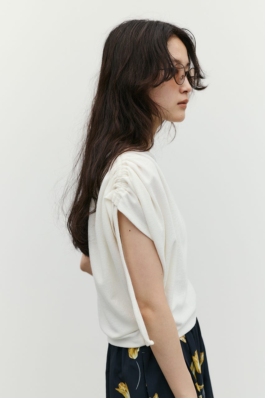 ショルダードレープトップ WHT FREE