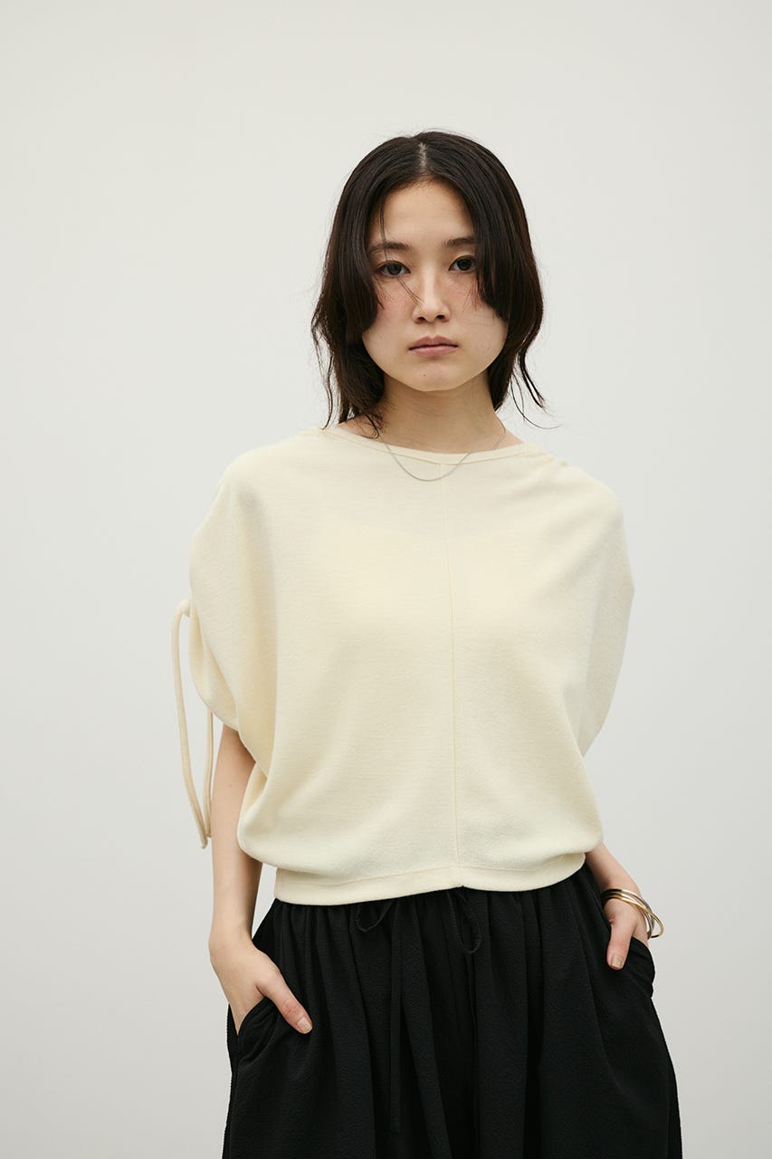 ショルダードレープトップ YEL FREE