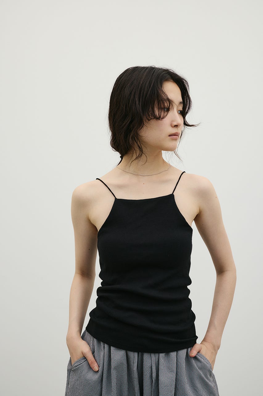 カップ付アメスリキャミソール BLK M