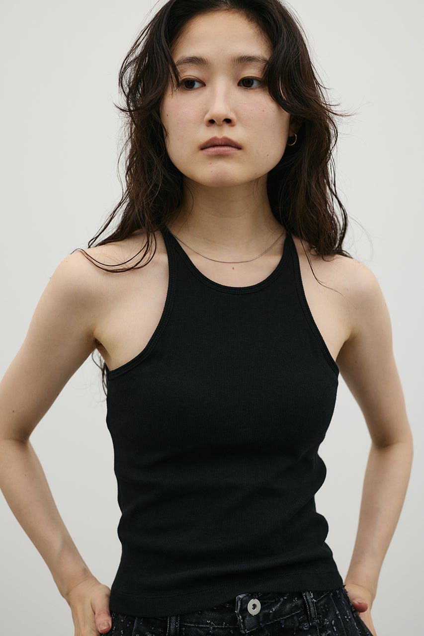 カップ付アメスリタンクトップ BLK M