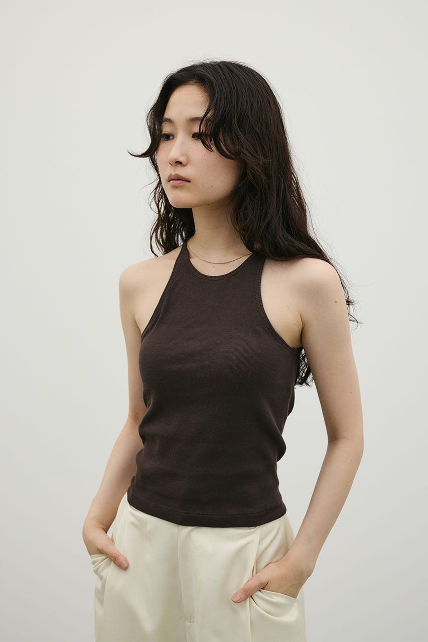 カップ付アメスリタンクトップ BRN M
