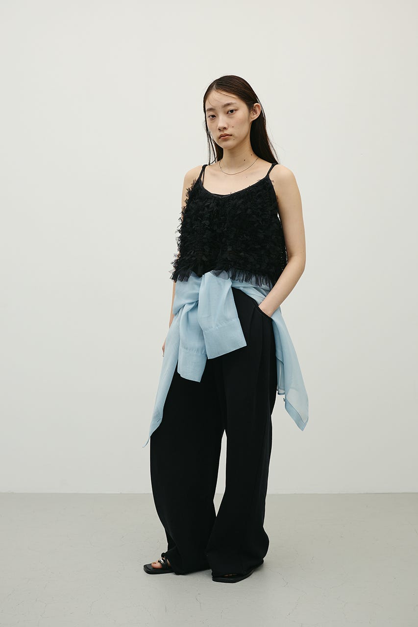 ルーズワイドスウェットパンツ BLK M