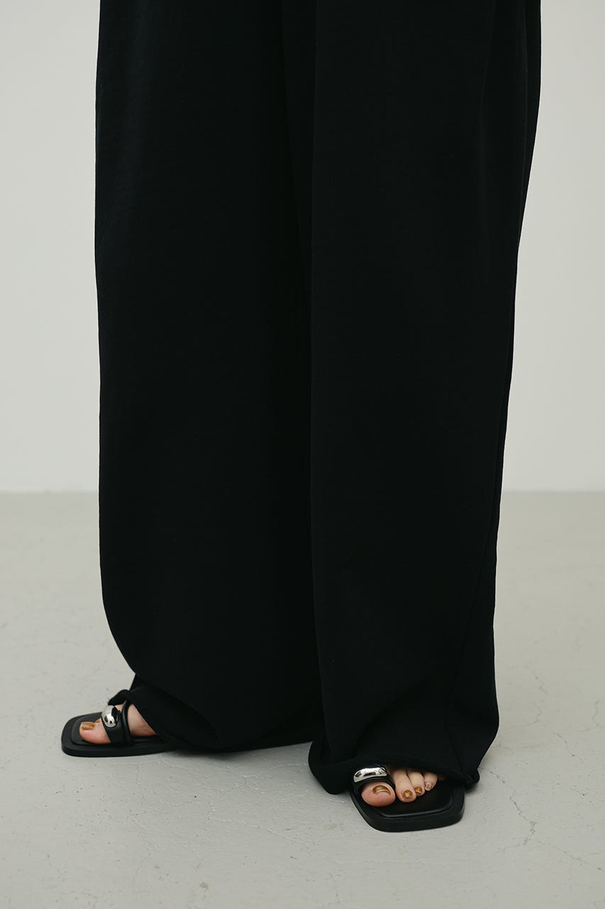 ルーズワイドスウェットパンツ BLK M