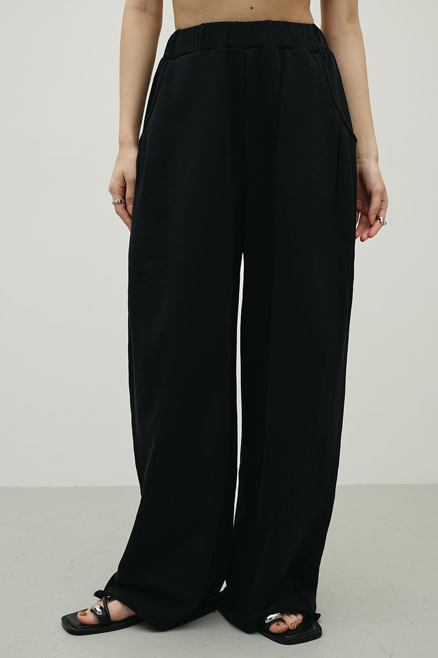 ルーズワイドスウェットパンツ BLK M