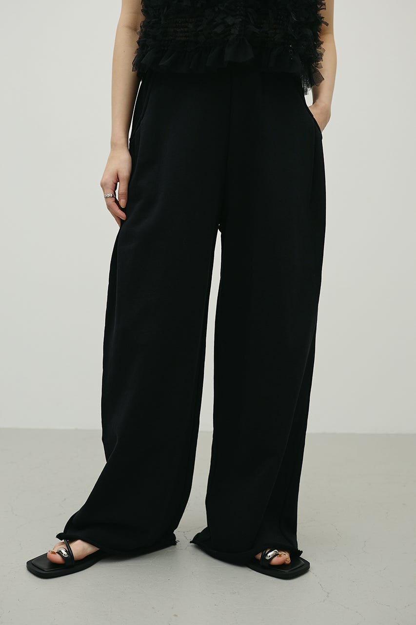 ルーズワイドスウェットパンツ BLK M