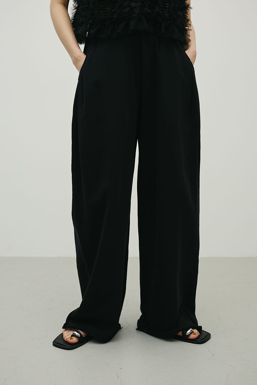 ルーズワイドスウェットパンツ BLK M