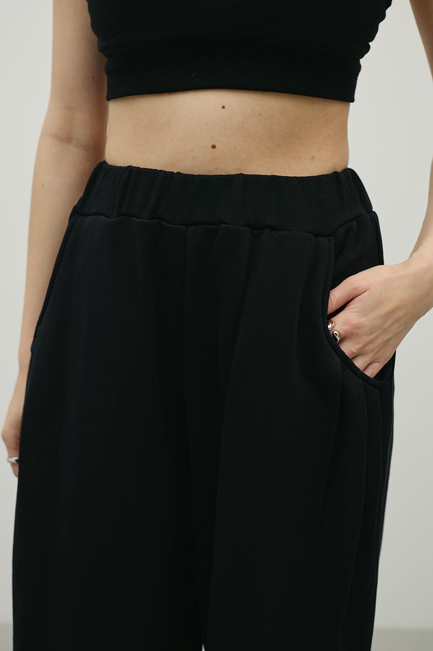 ルーズワイドスウェットパンツ BLK M