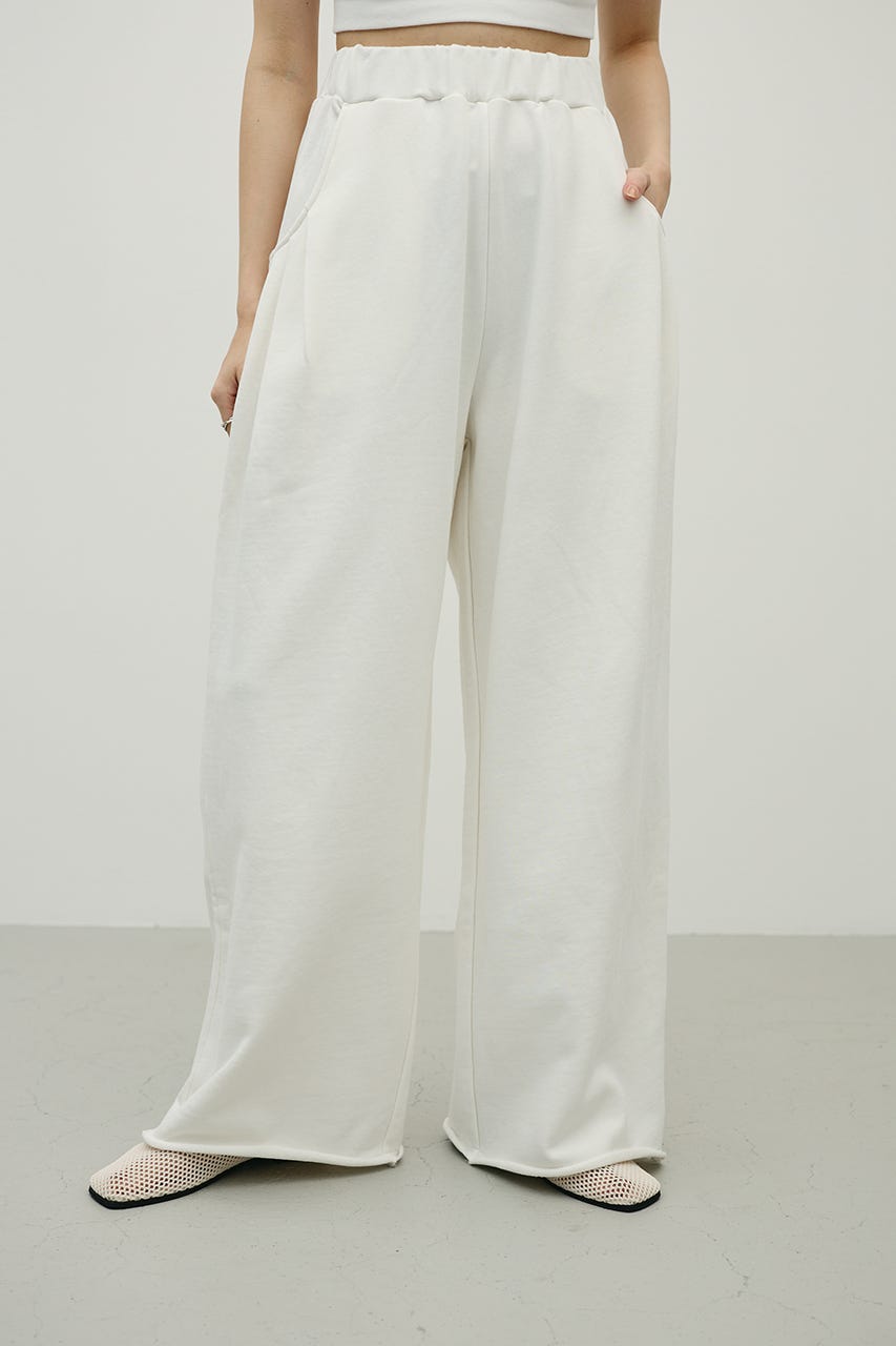 ルーズワイドスウェットパンツ WHT M
