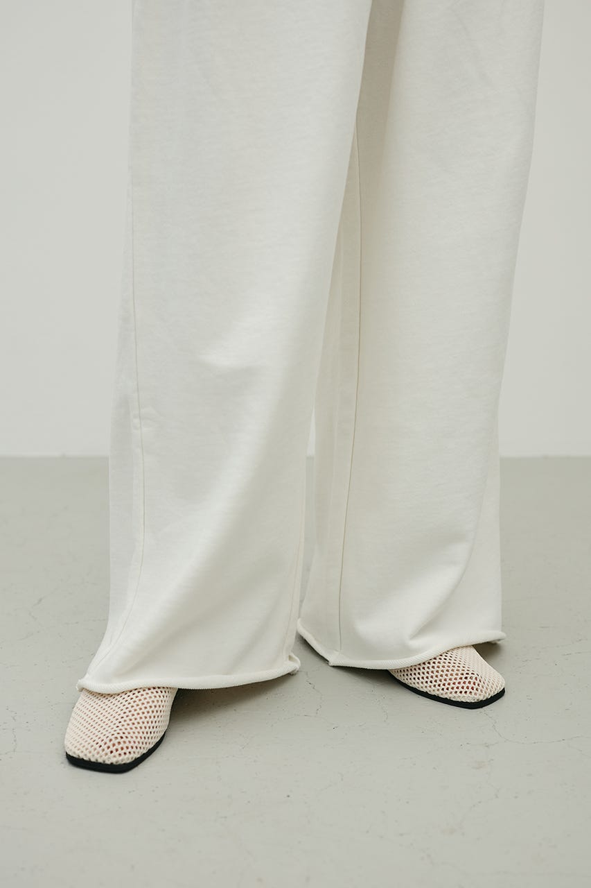 ルーズワイドスウェットパンツ WHT M