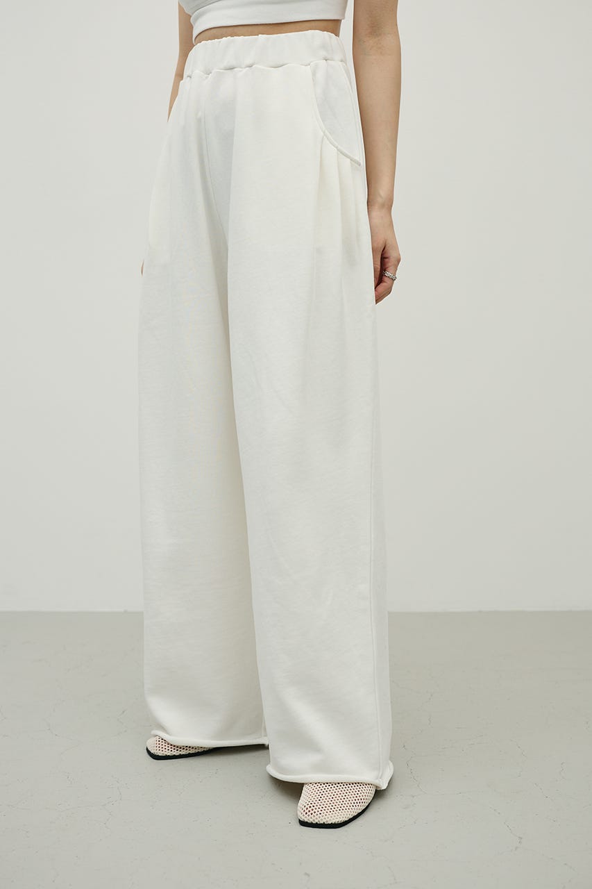 ルーズワイドスウェットパンツ WHT M