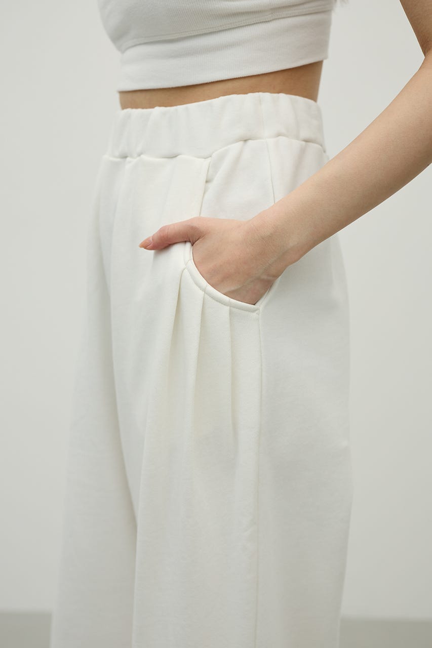 ルーズワイドスウェットパンツ WHT M