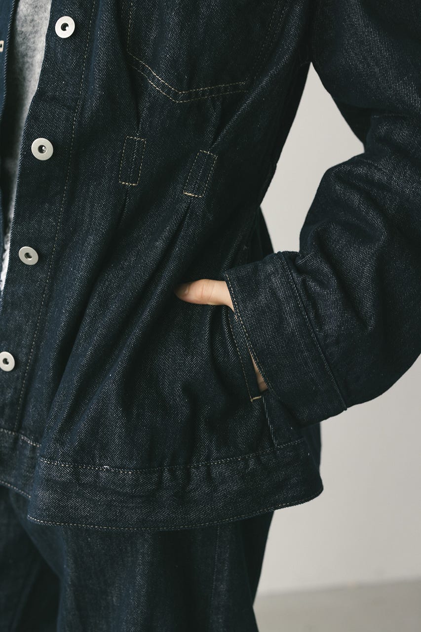 ペプラムデニムジャケット IDG M