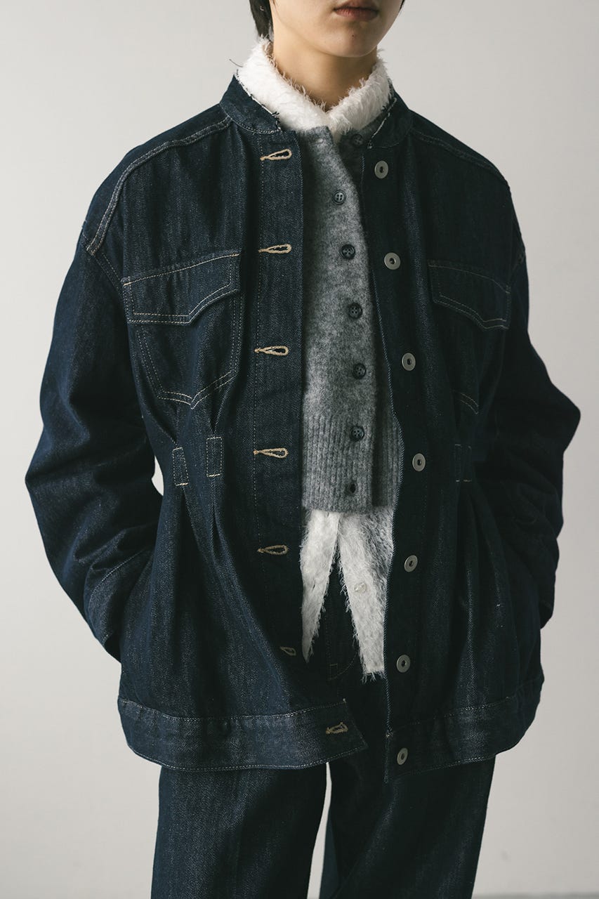ペプラムデニムジャケット IDG M