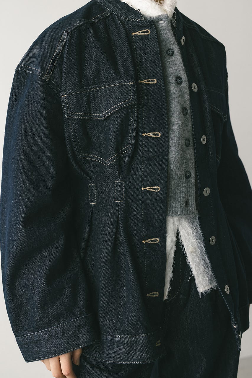 ペプラムデニムジャケット IDG M