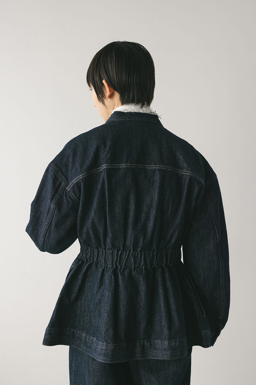 ペプラムデニムジャケット IDG M