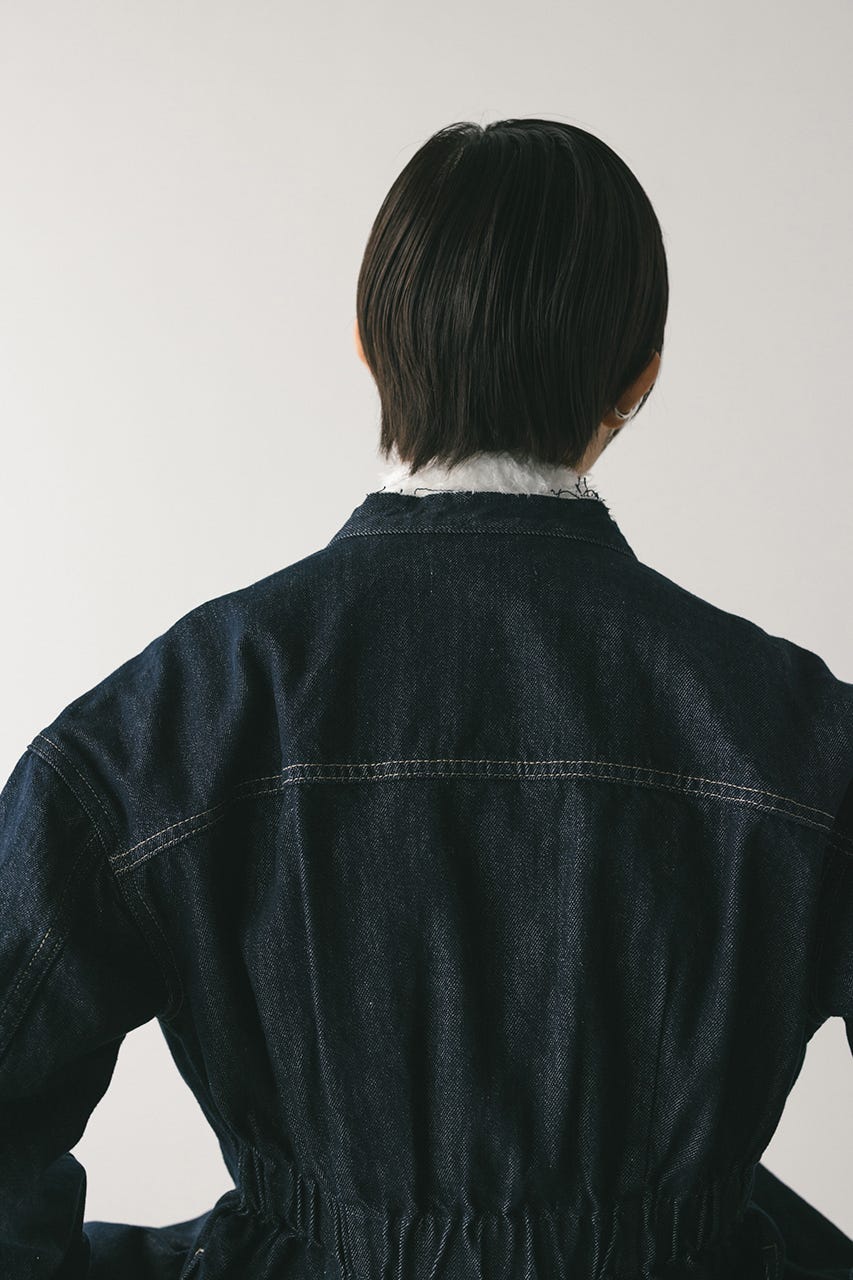 ペプラムデニムジャケット IDG M