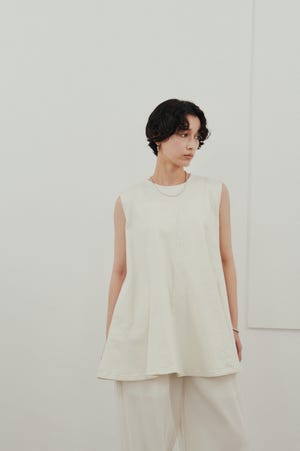 パネルフレアデニムチュニック