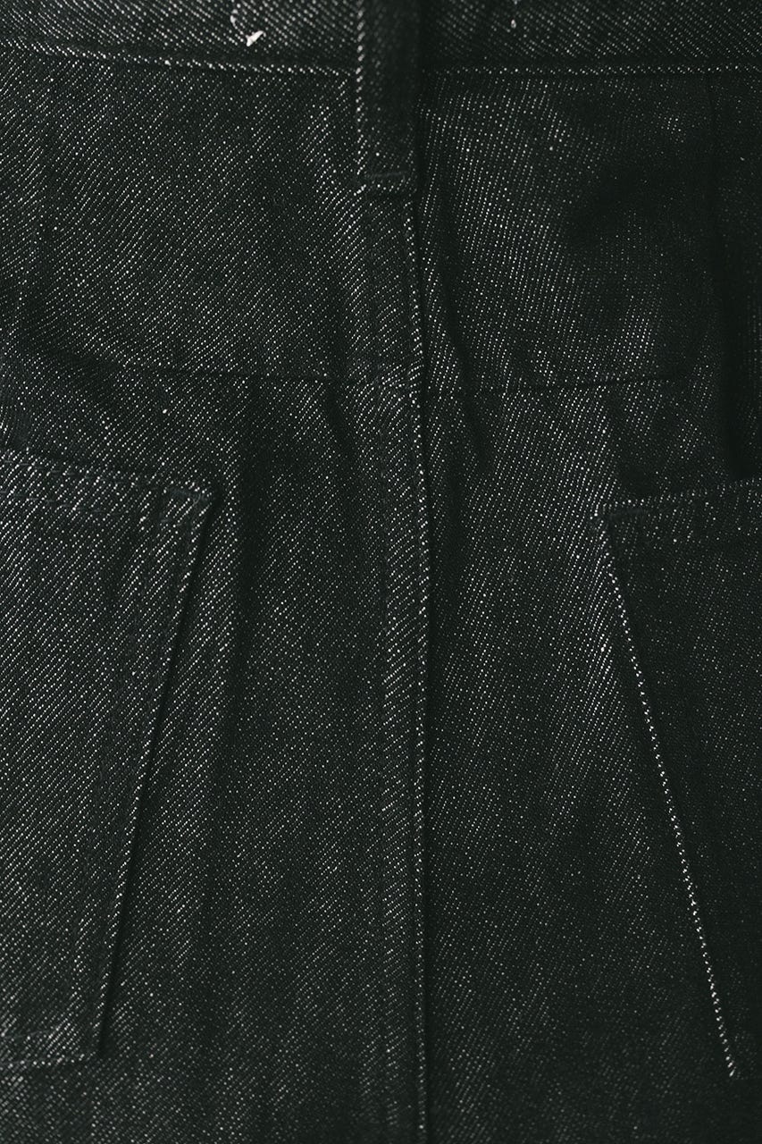 ロールアップタックデニム BLK S