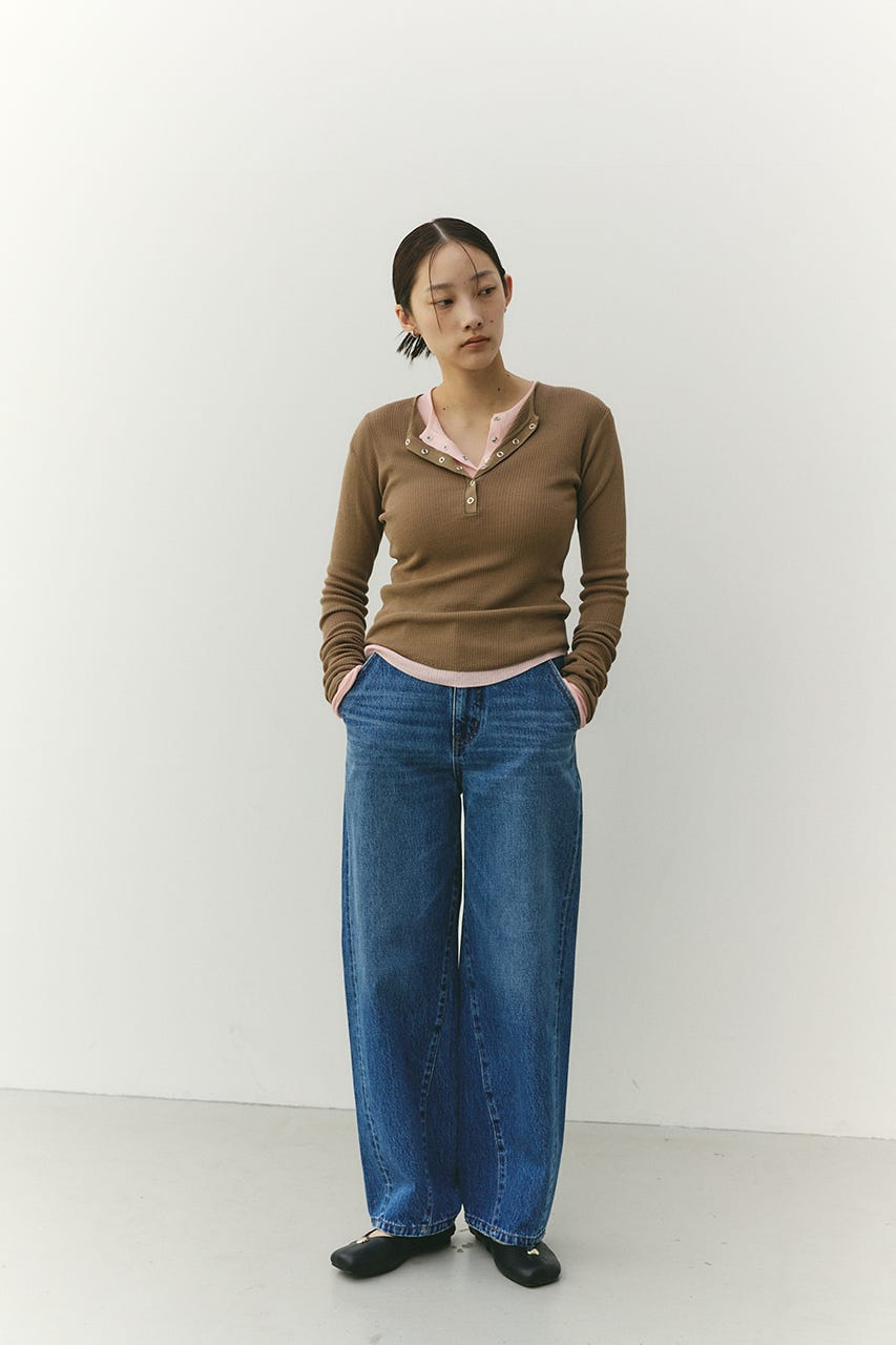 カーブラインデニム BLU M