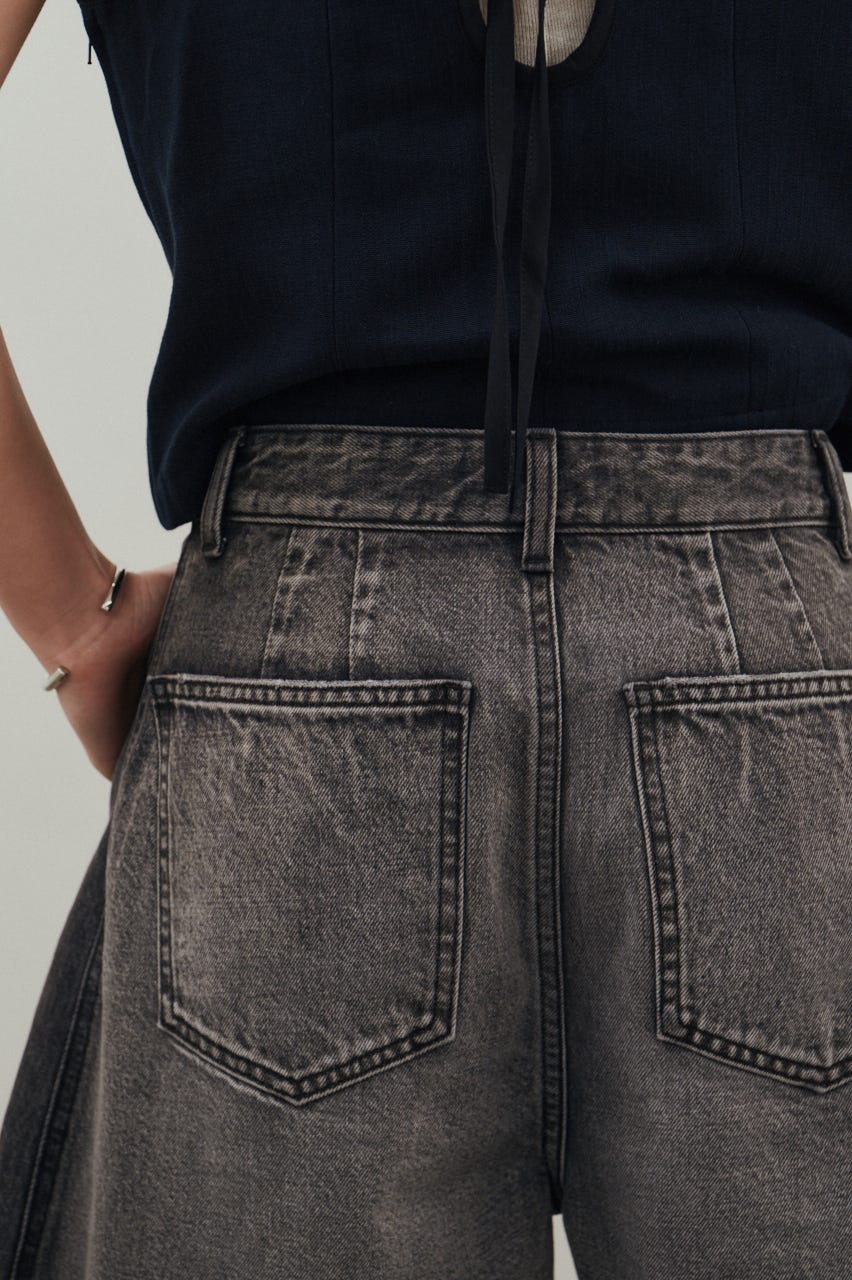 カットオフハーフデニム BLK M