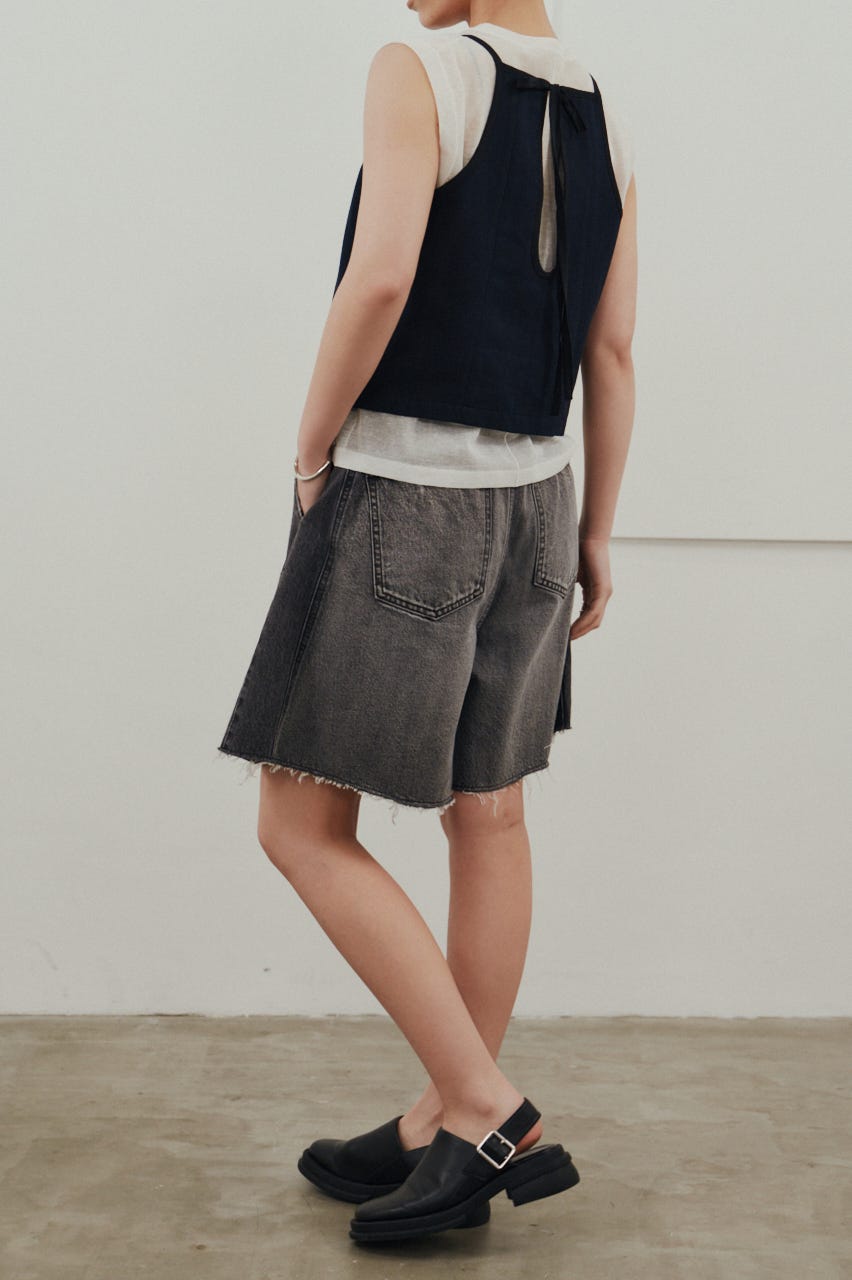 カットオフハーフデニム BLK M