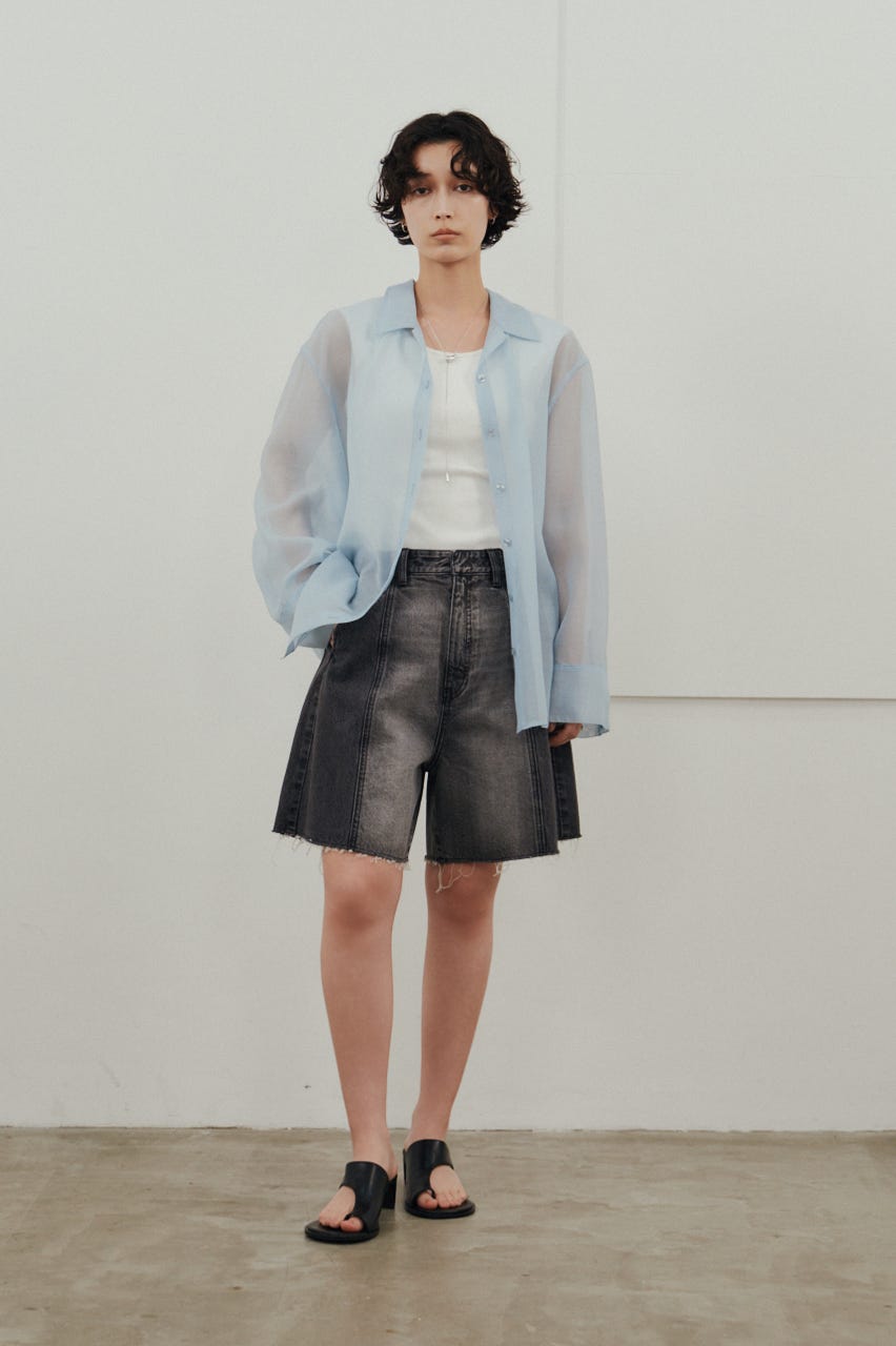 カットオフハーフデニム BLK M