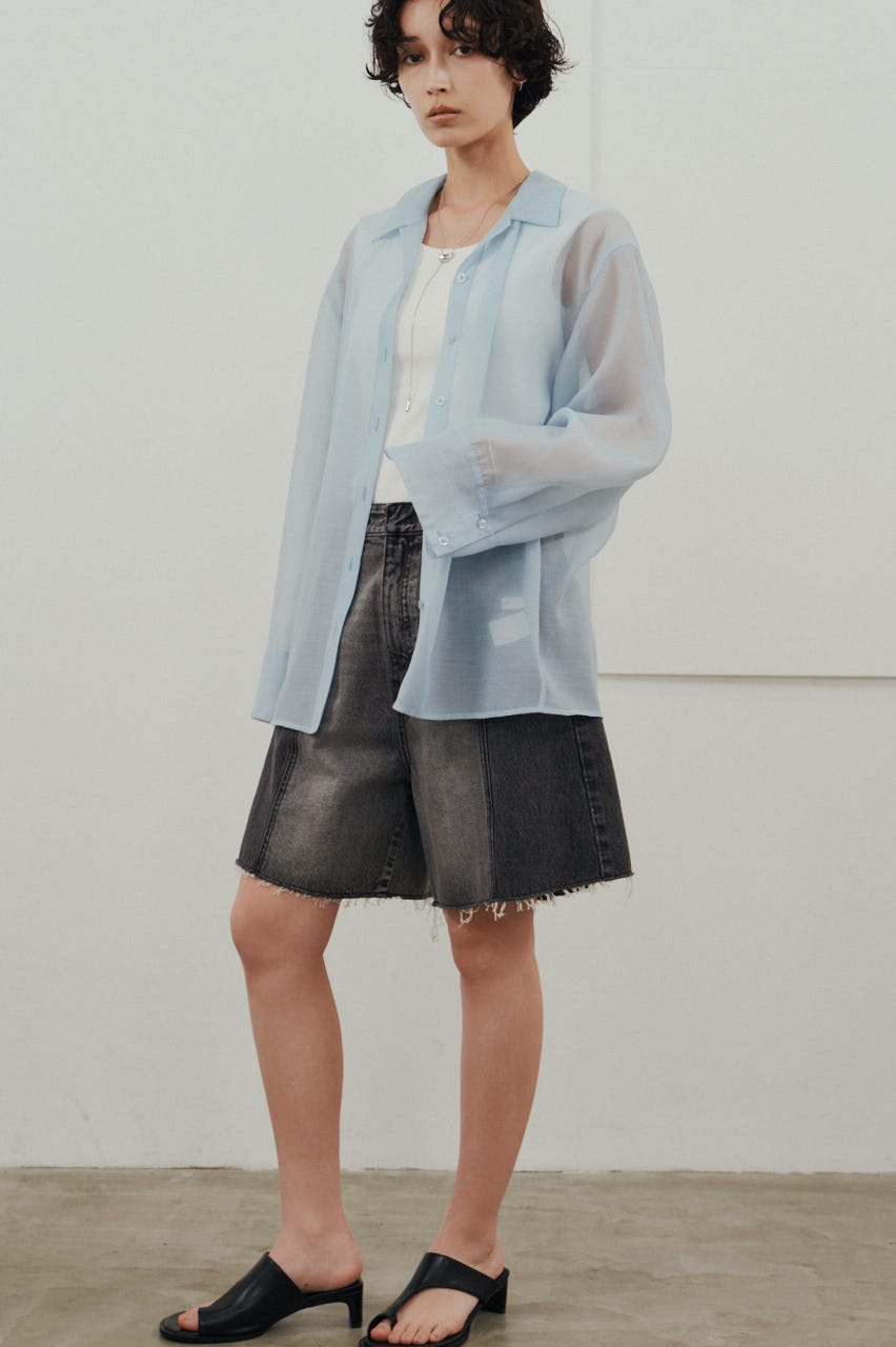 カットオフハーフデニム BLK M