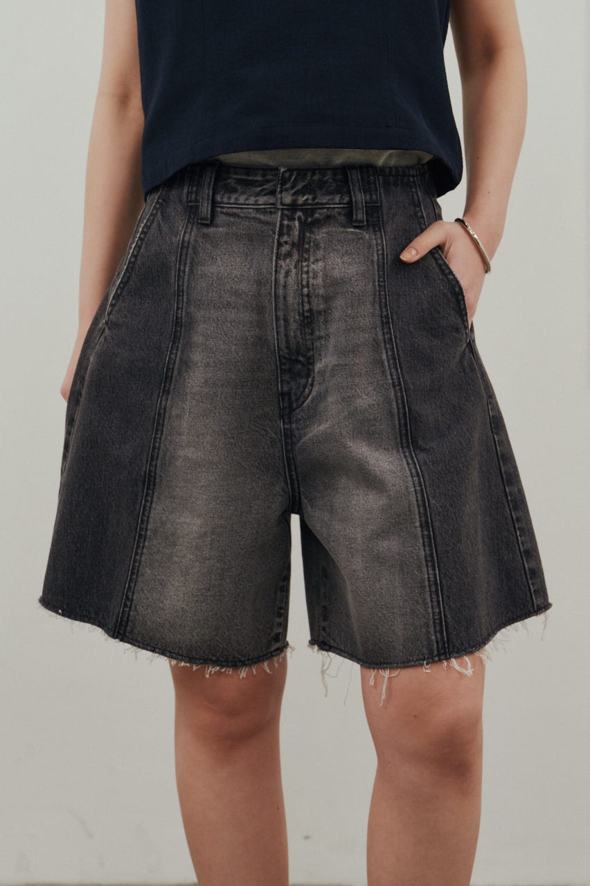 カットオフハーフデニム BLK M