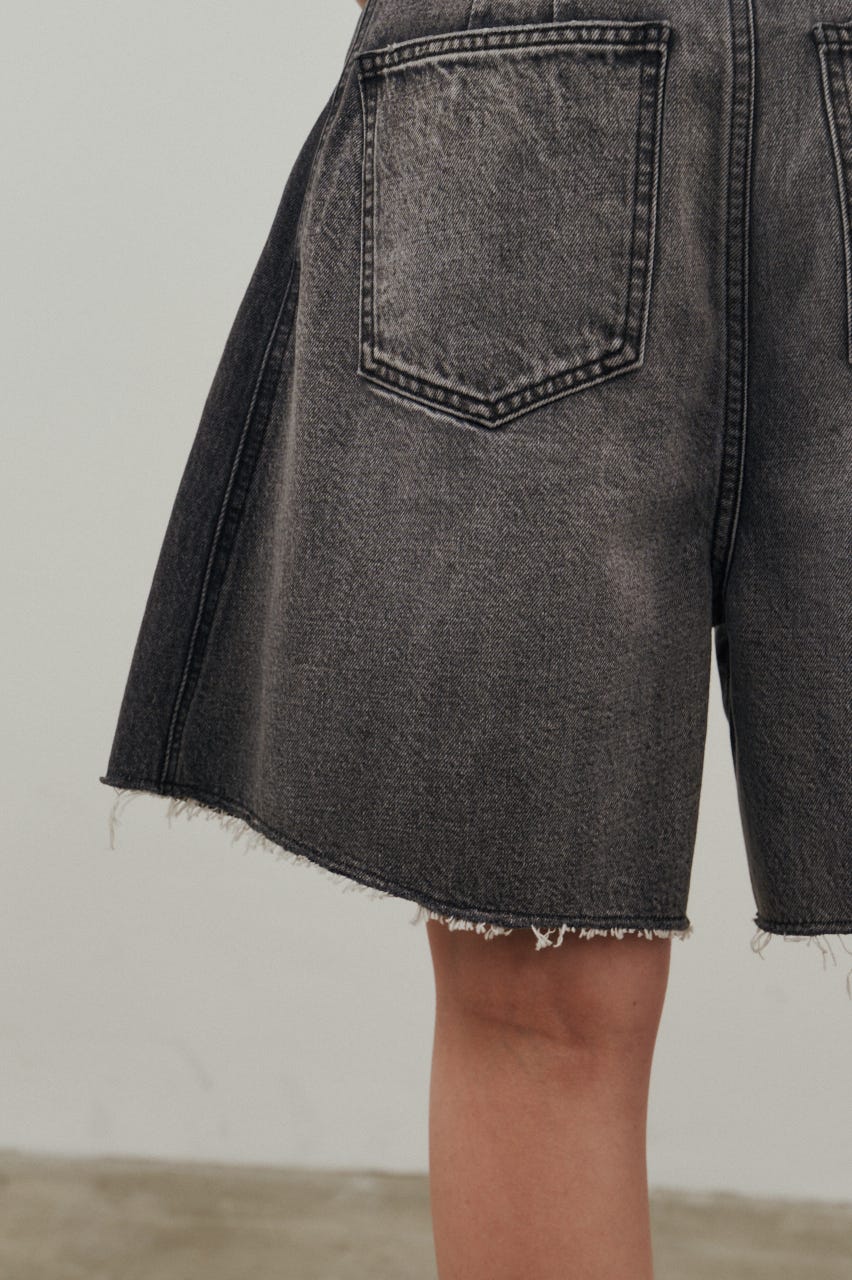 カットオフハーフデニム BLK M