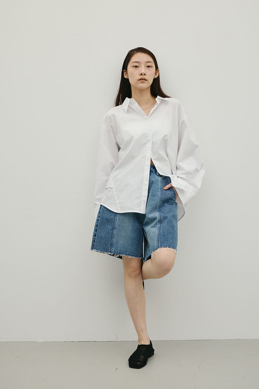 カットオフハーフデニム BLU M