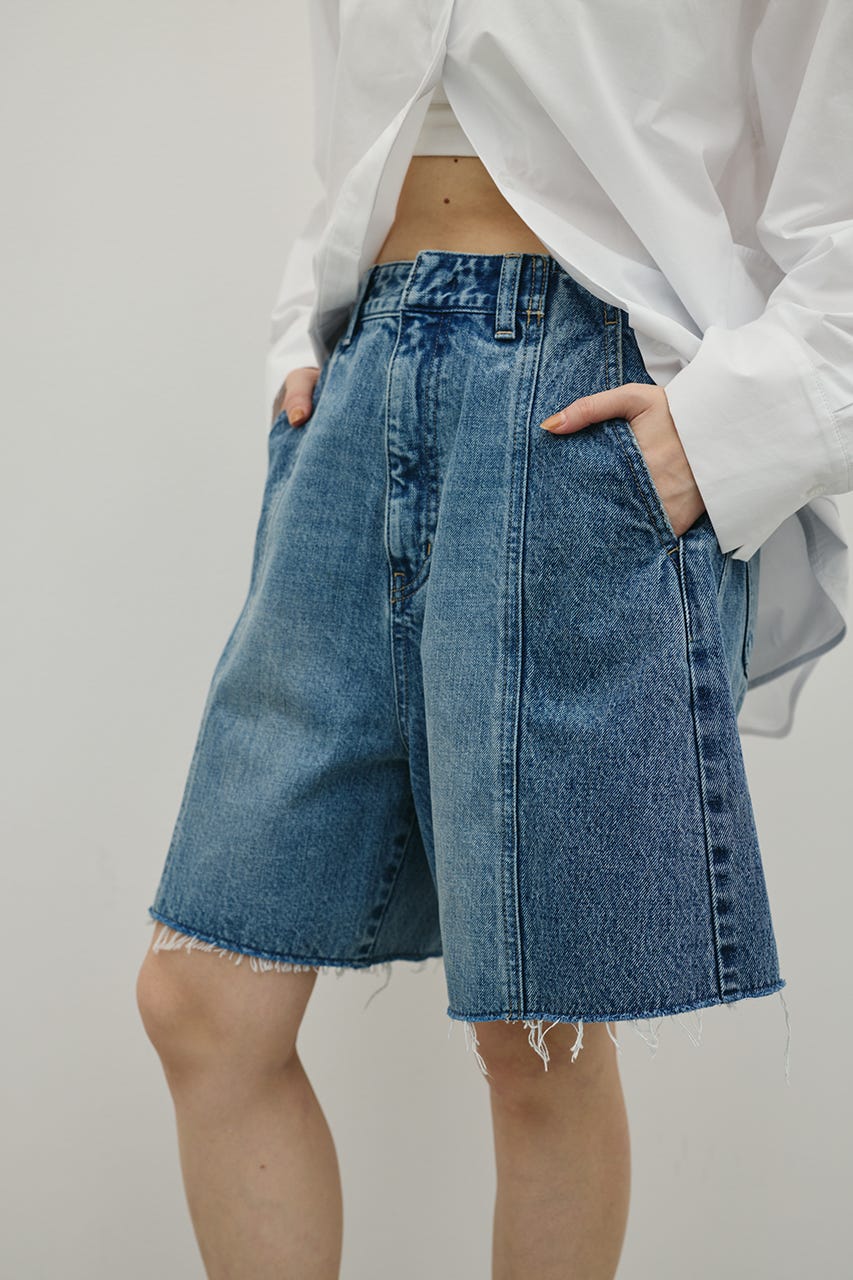 カットオフハーフデニム BLU M