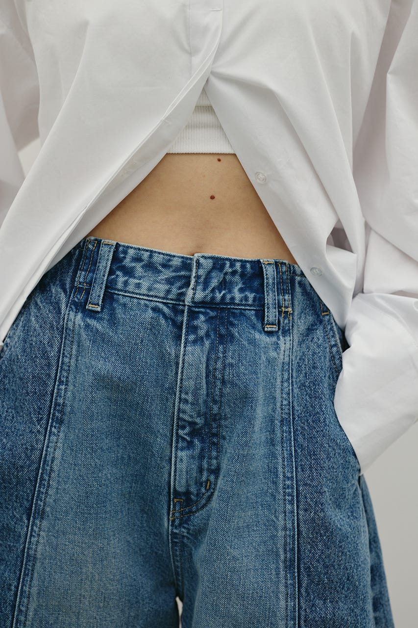 カットオフハーフデニム BLU M