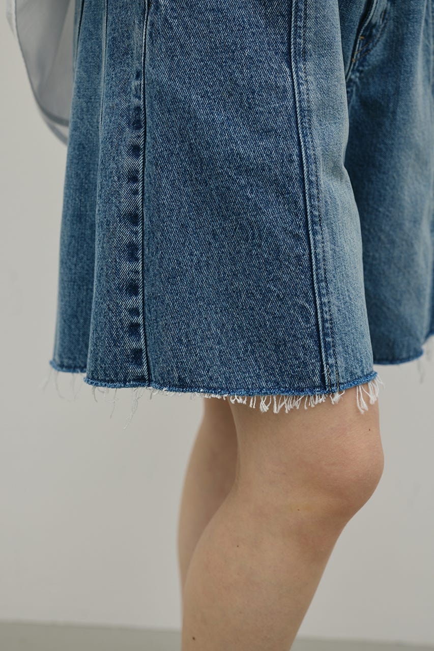 カットオフハーフデニム BLU M