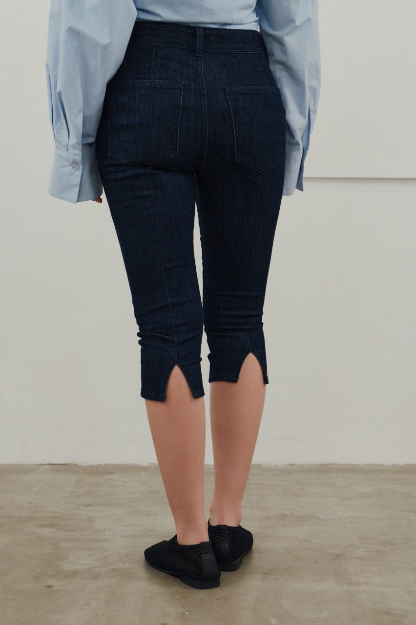 ストレッチデニムカプリパンツ IDG M