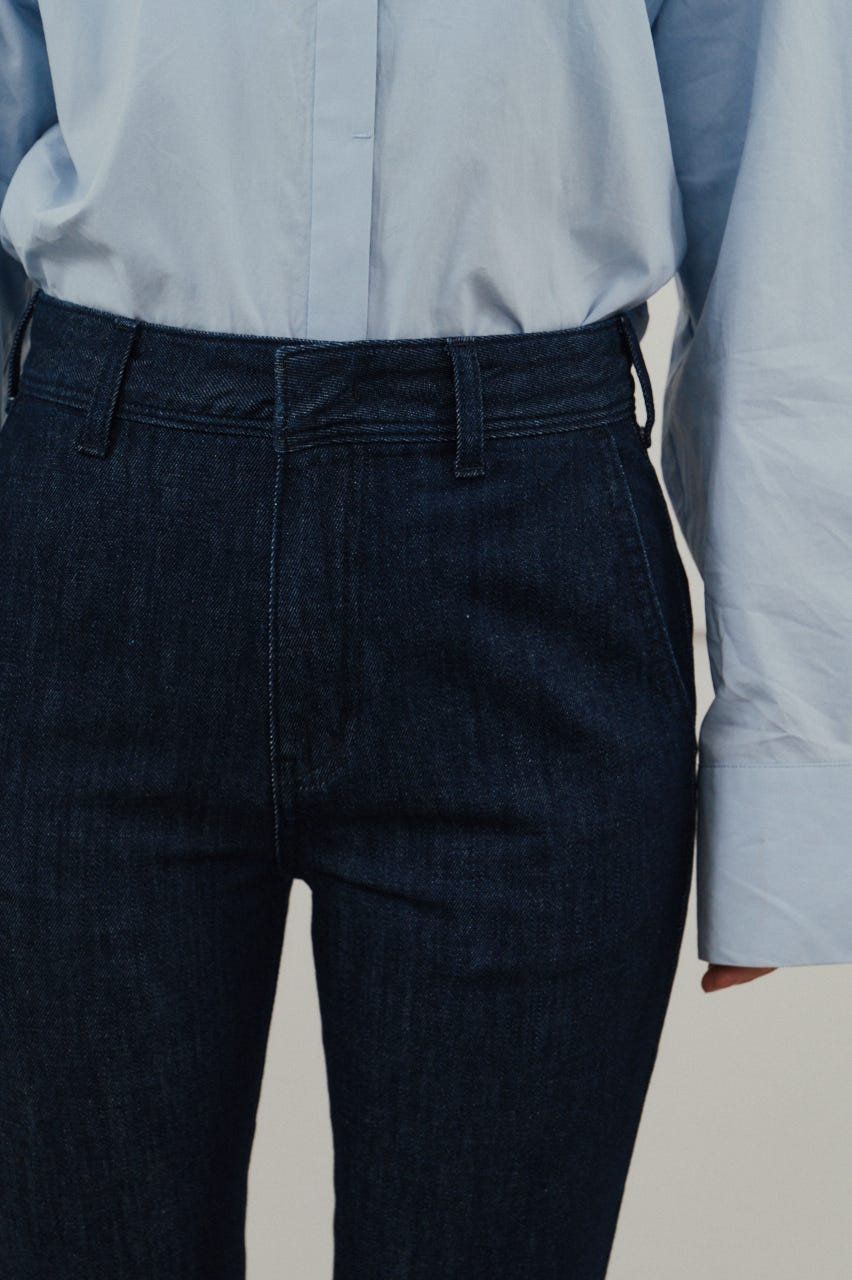 ストレッチデニムカプリパンツ IDG M