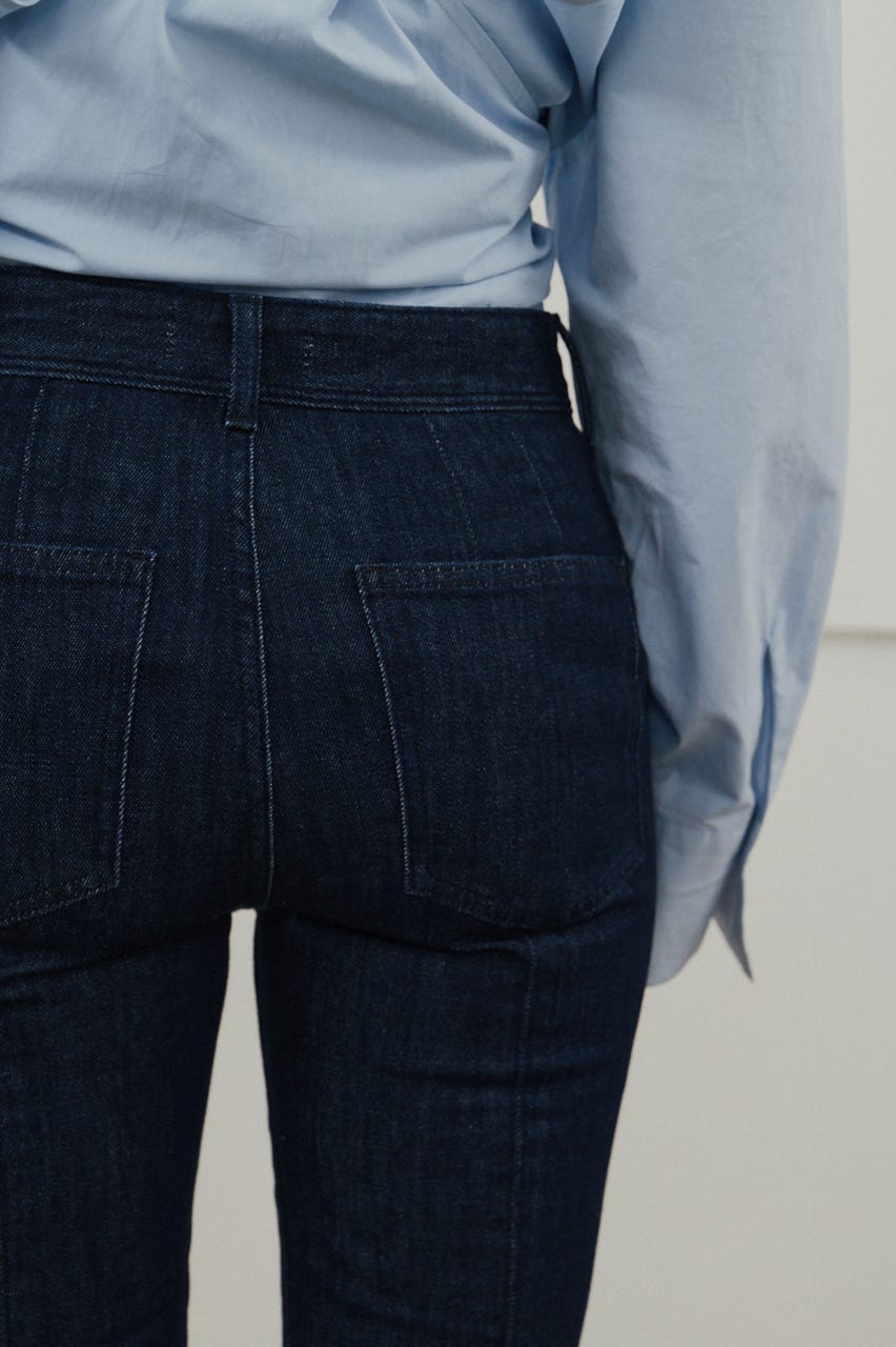 ストレッチデニムカプリパンツ IDG M