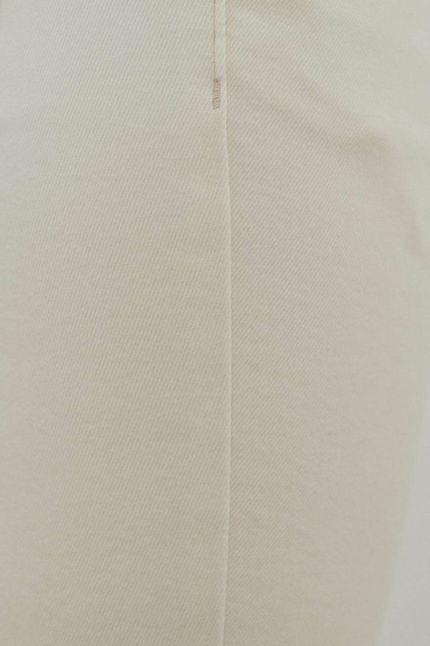 ストレッチデニムカプリパンツ WHT S