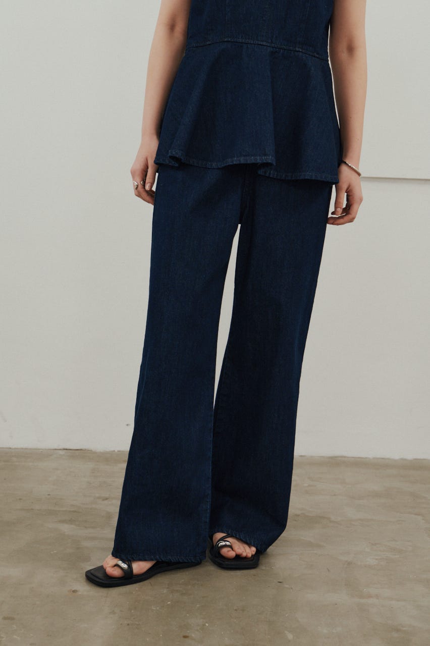 ペプラムデニムオールインワン IDG S