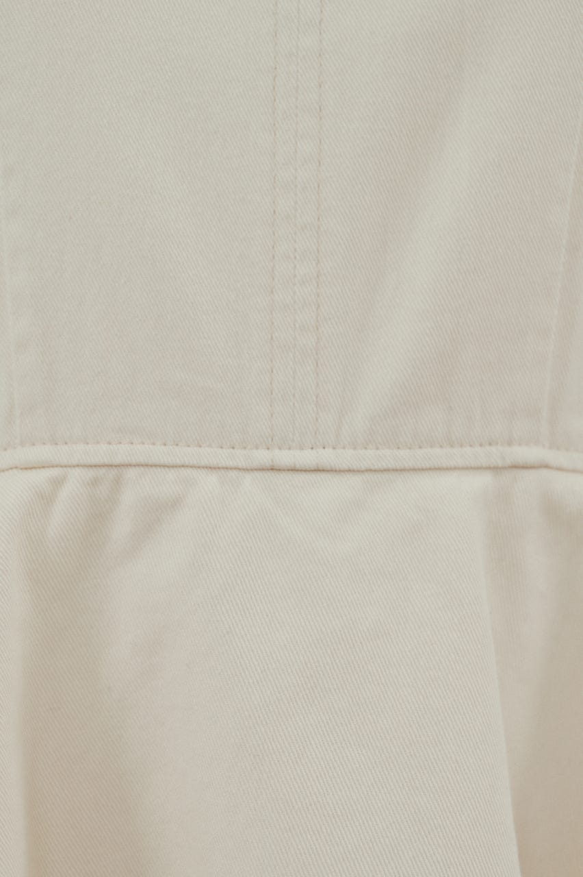 ペプラムデニムオールインワン WHT S