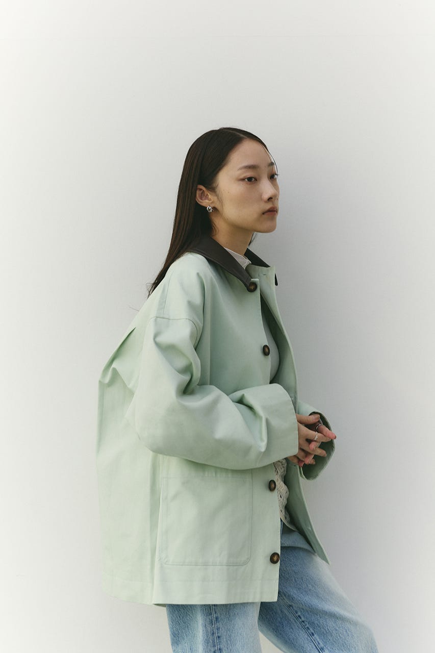 フェイクレザーカラーカバーオール MINT FREE