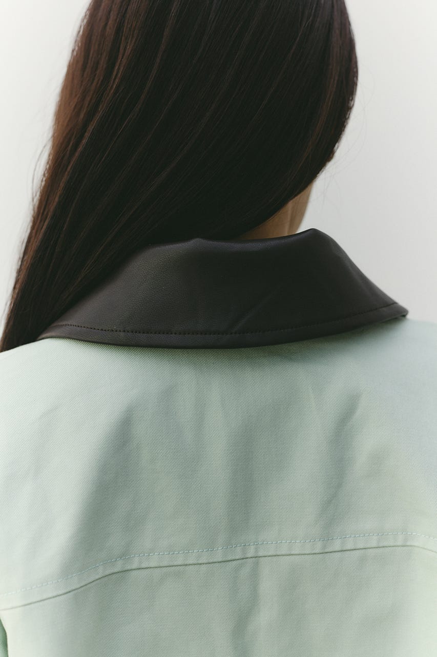 フェイクレザーカラーカバーオール MINT FREE