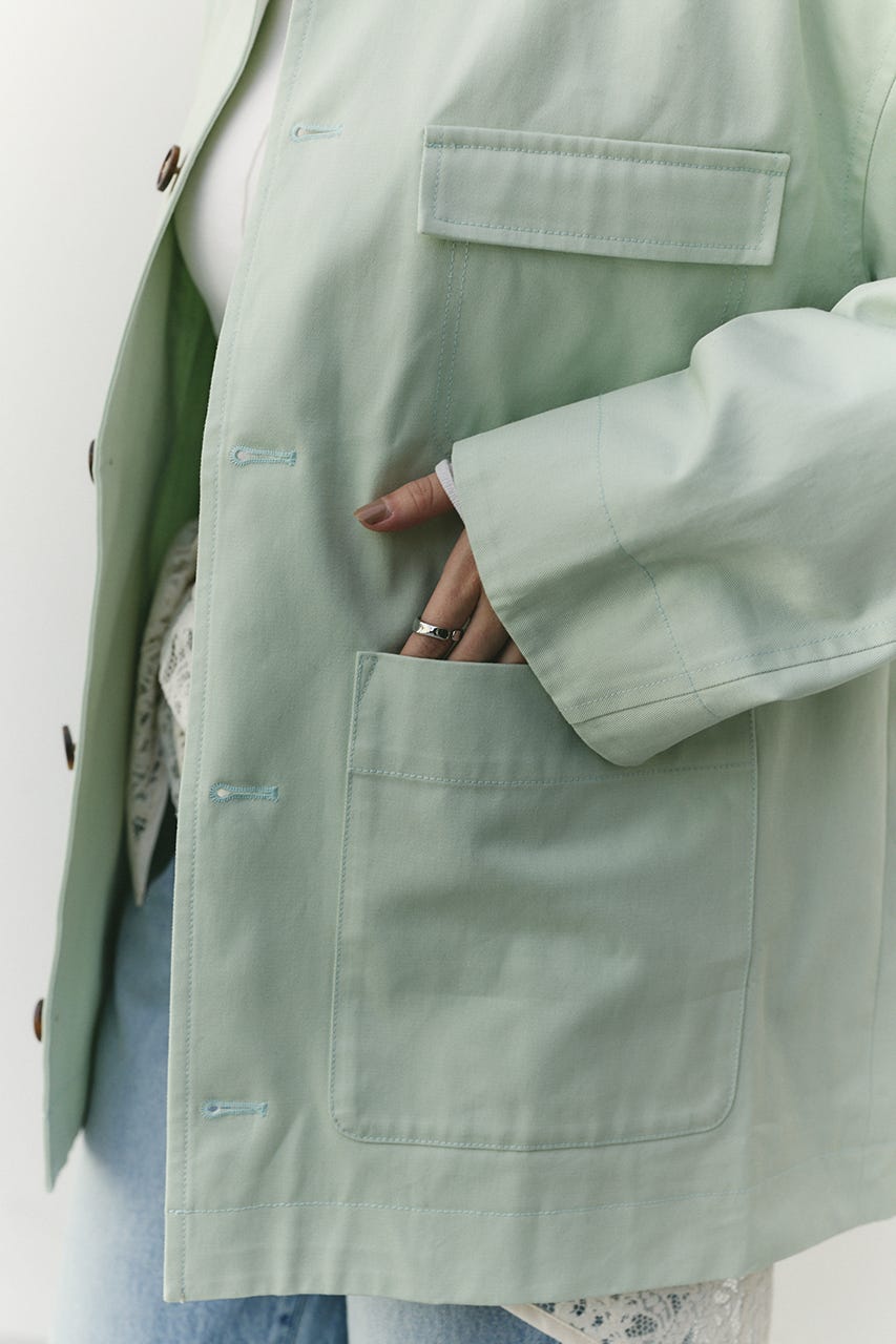 フェイクレザーカラーカバーオール MINT FREE