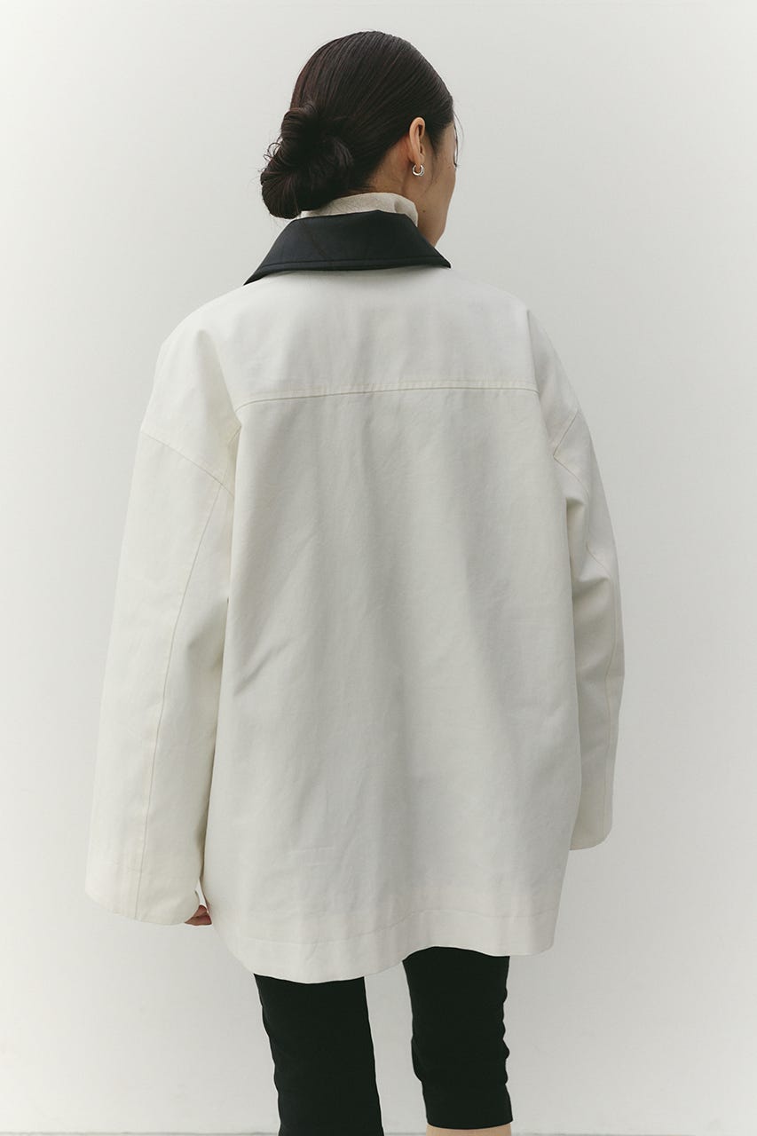 フェイクレザーカラーカバーオール WHT FREE