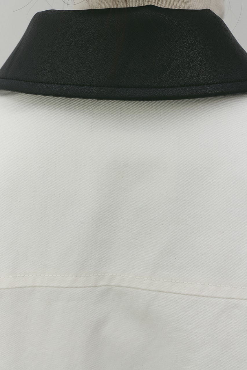 フェイクレザーカラーカバーオール WHT FREE
