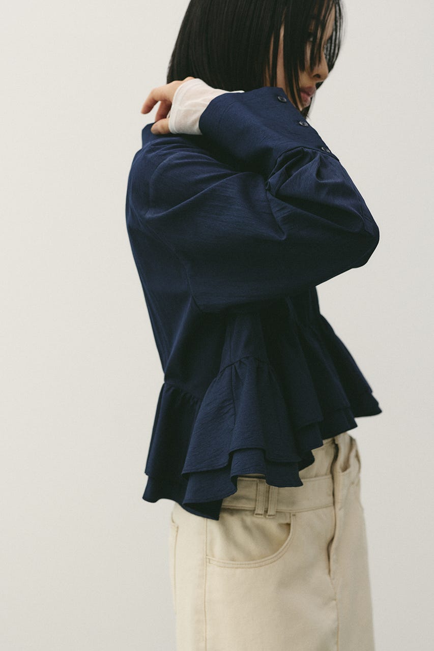 ヘムフリルシャツ NVY FREE