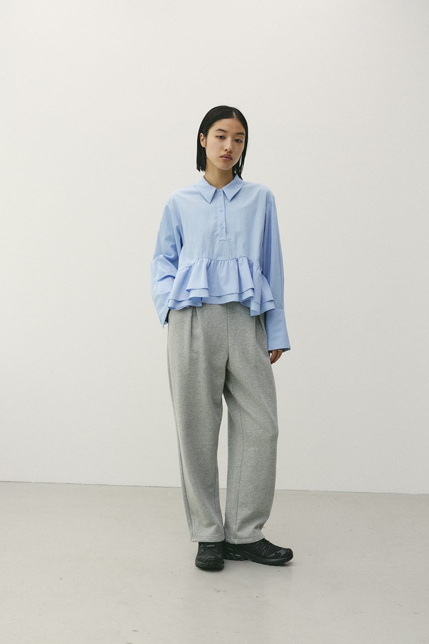 ヘムフリルシャツ SAX FREE