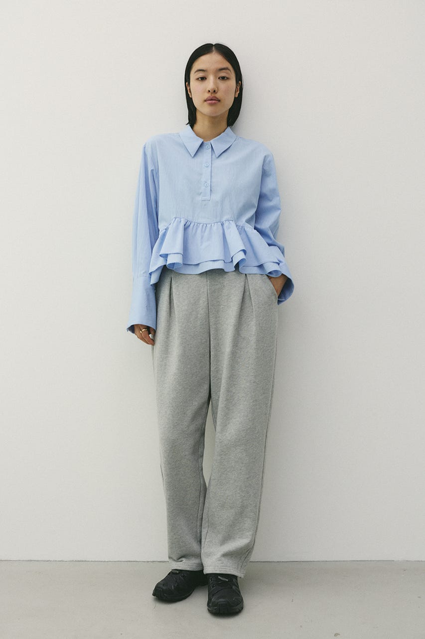 ヘムフリルシャツ SAX FREE