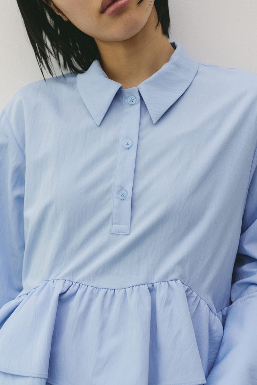 ヘムフリルシャツ SAX FREE